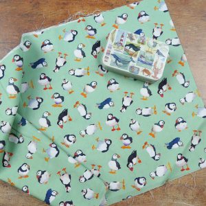 Cotton Fabric – Puffins