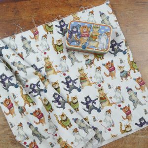 Cotton Fabric – Kittens in Mittens