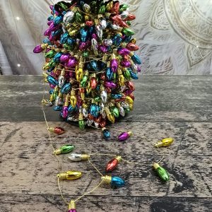 Multicoloured Christmas bulb trim